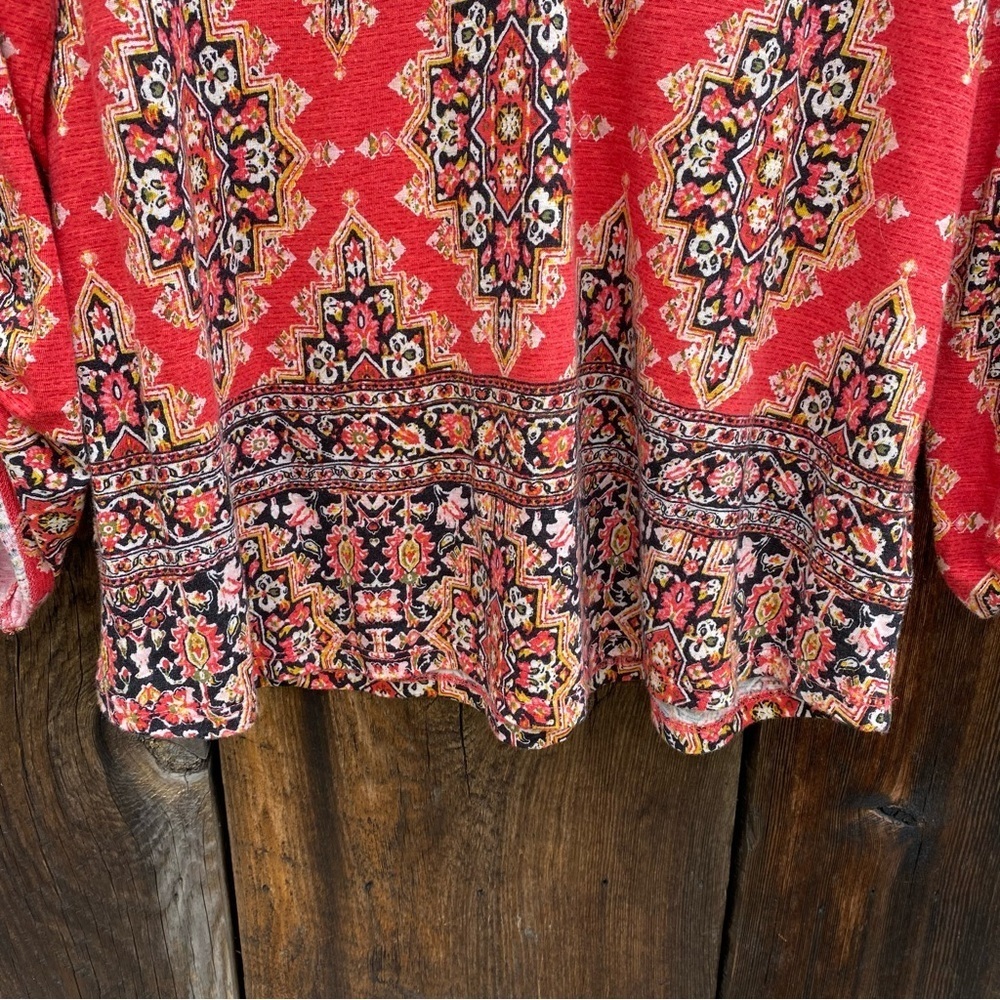 Style & Co Mosaic Patterned Long sleeve top. Size XL - Picture 8 of 10